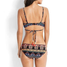 Load image into Gallery viewer, Bikini Pad Push Up Swimwear Women Swimsuit Bath Suit Bikini Set Beachwear Two Piece Costume Summer Bikini Women's Push Up Bathing Suits Swimsuits Halter Bandage Two Piece Bikini
