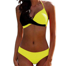 Load image into Gallery viewer, Bikini Pad Push Up Swimwear Women Swimsuit Bath Suit Bikini Set Beachwear Two Piece Costume Summer Bikini Women's Push Up Bathing Suits Swimsuits Halter Bandage Two Piece Bikini
