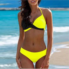 Load image into Gallery viewer, Bikini Pad Push Up Swimwear Women Swimsuit Bath Suit Bikini Set Beachwear Two Piece Costume Summer Bikini Women's Push Up Bathing Suits Swimsuits Halter Bandage Two Piece Bikini

