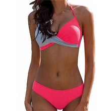 Load image into Gallery viewer, Bikini Pad Push Up Swimwear Women Swimsuit Bath Suit Bikini Set Beachwear Two Piece Costume Summer Bikini Women's Push Up Bathing Suits Swimsuits Halter Bandage Two Piece Bikini
