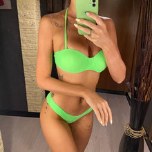 Load image into Gallery viewer, Bikini Push Up Swimsuit Female Swimwear Women's Bathing Suits Push Up Underwire Bikini Set Padded Two Piece Swimsuits Women Two-pieces Durable Bikini Set With Bra Cup Modern Bathing Suit
