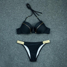 将图片加载到图库查看器，Bikini Push Up Swimwear  Bikini Set Pink Swimwear Women Micro Swimsuit Female Bandage Bikini Beach Wear Swimming Two-Piece Swimsuit Summer Swimsuit for Women
