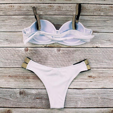 将图片加载到图库查看器，Bikini Push Up Swimwear  Bikini Set Pink Swimwear Women Micro Swimsuit Female Bandage Bikini Beach Wear Swimming Two-Piece Swimsuit Summer Swimsuit for Women
