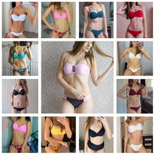 将图片加载到图库查看器，Bikini Push Up Swimwear  Bikini Set Pink Swimwear Women Micro Swimsuit Female Bandage Bikini Beach Wear Swimming Two-Piece Swimsuit Summer Swimsuit for Women
