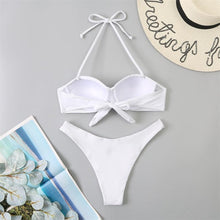将图片加载到图库查看器，Bikini Push Up Swimwear  Bikini Set Pink Swimwear Women Micro Swimsuit Female Bandage Bikini Beach Wear Swimming Two-Piece Swimsuit Summer Swimsuit for Women

