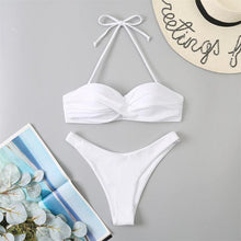 将图片加载到图库查看器，Bikini Push Up Swimwear  Bikini Set Pink Swimwear Women Micro Swimsuit Female Bandage Bikini Beach Wear Swimming Two-Piece Swimsuit Summer Swimsuit for Women
