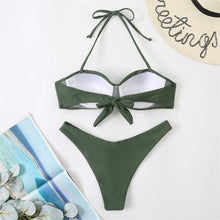 将图片加载到图库查看器，Bikini Push Up Swimwear  Bikini Set Pink Swimwear Women Micro Swimsuit Female Bandage Bikini Beach Wear Swimming Two-Piece Swimsuit Summer Swimsuit for Women
