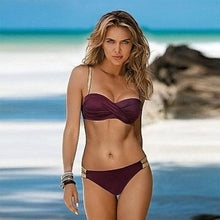 将图片加载到图库查看器，Bikini Push Up Swimwear  Bikini Set Pink Swimwear Women Micro Swimsuit Female Bandage Bikini Beach Wear Swimming Two-Piece Swimsuit Summer Swimsuit for Women
