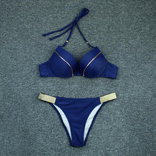 将图片加载到图库查看器，Bikini Push Up Swimwear  Bikini Set Pink Swimwear Women Micro Swimsuit Female Bandage Bikini Beach Wear Swimming Two-Piece Swimsuit Summer Swimsuit for Women
