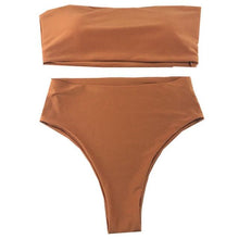 Load image into Gallery viewer, Bikini Set Summer Swimwear Beach Women's Swimsuit Bathing Suit Push Up Brazilian Bikini Women’s Two-Piece  Strapless Padded High Cut Bathing Suit Swimwear
