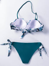 Load image into Gallery viewer, Bikini Sets Solid Color Swimsuit  Mid-Waist  Gather Cup Bikinis Women Swimwear Female Bathing Suits Beach wear  Two Piece Swimsuits Triangle Bikini swimsuits for Women
