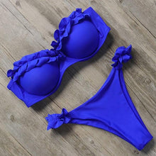 Load image into Gallery viewer, Bikini Swimwear Women Swimsuit  Leopard Bikini Set Women's Halter Triangle Bikini Bottom Cheeky Two Piece Swimsuits Push Up Bathing Suit Female Summer Beach Wear
