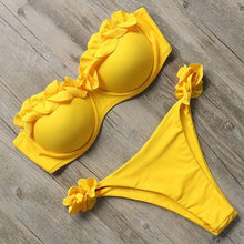 Load image into Gallery viewer, Bikini Swimwear Women Swimsuit  Leopard Bikini Set Women's Halter Triangle Bikini Bottom Cheeky Two Piece Swimsuits Push Up Bathing Suit Female Summer Beach Wear
