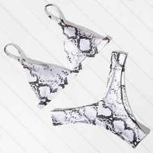 Load image into Gallery viewer, Bikini Swimwear Women Swimsuit Push Up Micro Bikinis Set Swimming Bathing Suit Beachwear Summer Thong Bottom Two Piece Bikini Double Shoulder Straps Cute Swimsuit Triangle Bathing  Bikini
