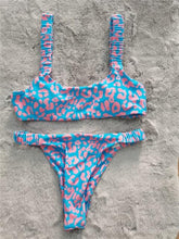 Load image into Gallery viewer, Bikini  Women Orange Leopard Push Up Padded Thong Swimsuit Female Cut Out Bathing Suit Swimwear Padded Push up Thong Bikini Sets  Swimsuits for Women
