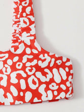 Load image into Gallery viewer, Bikini  Women Orange Leopard Push Up Padded Thong Swimsuit Female Cut Out Bathing Suit Swimwear Padded Push up Thong Bikini Sets  Swimsuits for Women
