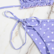 将图片加载到图库查看器，Bikini Women  Swimsuit Female Low Waist Swimwear Women Beach Mini Thong Bikini Set Bathing Suit Women Thong Swimsuits Strapless 2 Piece Bikini String Tie Ruffle Brazilian Bathing Suit
