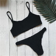 将图片加载到图库查看器，Bikinis Women Swimwear Two Piece Set Women Plus Size Swimwear Bandage Push-Up Padded Bra Bikini Set Swimsuit Bathing Suit Women Push-up Padded Bra Bandage Bikini Set Swimsuit Swimwear Bathing
