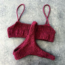 将图片加载到图库查看器，Bikinis Women Swimwear Two Piece Set Women Plus Size Swimwear Bandage Push-Up Padded Bra Bikini Set Swimsuit Bathing Suit Women Push-up Padded Bra Bandage Bikini Set Swimsuit Swimwear Bathing
