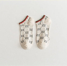 将图片加载到图库查看器，Black And White Embroidery Female Tide Socks Shallow Mouth Summer Cartoon Cow Cute Fashion Boat Socks Unisex Men And Women Cotton Ankle Socks
