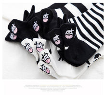 将图片加载到图库查看器，Black And White Embroidery Female Tide Socks Shallow Mouth Summer Cartoon Cow Cute Fashion Boat Socks Unisex Men And Women Cotton Ankle Socks
