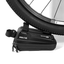 Load image into Gallery viewer, Black Bike Bag Frame Front Top Tube Cycling Bag Waterproof Phone Case Touchscreen Bag  Pack Bicycle Accessories Bike Bicycle Bag Waterproof Bike Phone Mount Bag Front Frame Top Tube Handlebar Bag Touch Screen Holder Case For Cell Phones 6.6in
