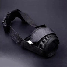 Load image into Gallery viewer, Black Breathable Anti Barking Adjustable Dog Muzzle Nylon Straps Anti Biting Dog Muzzles Cool Pets Accessories
