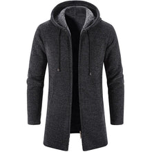 Load image into Gallery viewer, Black Business Autumn Cashmere Jacket Men's Winter Coat Windbreaker Unique Design New Style Warm Hooded Jacket For Men Soft Comfortable Heavyweight Jackets
