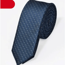 Load image into Gallery viewer, Black Business Dots Printed Polyester Men Necktie Slim Tie Formal Skinny Elegant Office Necktie For Men
