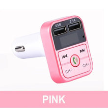 将图片加载到图库查看器，Black Car Bluetooth Wireless Hand-free Transmitter Dual USB Charger Music Player For Cars Easy Use Gadget
