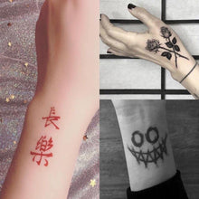 Load image into Gallery viewer, Black Clown Temporary Tattoo Sticker Body Art Arm Waist Fake Waterproof Tattoos Elegant Small Design For Men Women
