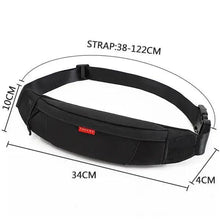 将图片加载到图库查看器，Black Crossbody Fanny Pack Simple Design Belt Bag Canvas Hands Free Travel Bag Sports Workout Durable Lightweight Fanny Packs For Festivals
