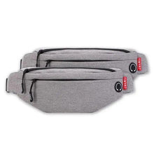 将图片加载到图库查看器，Black Crossbody Fanny Pack Simple Design Belt Bag Canvas Hands Free Travel Bag Sports Workout Durable Lightweight Fanny Packs For Festivals
