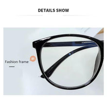 Load image into Gallery viewer, Black Fashion Anti Blue Light Transparent Computer Glasses Lightweight Frames  For Women Men Round Eyewear Round Women Optical Eyewear Frames Vintage Cat Eye
