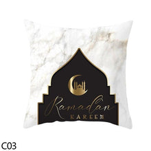 将图片加载到图库查看器，Black Gold Decor Pillow Case Ramadan Cushion Cover Pattern Decorative Cushion Pillowcase Stylish Pillow Home Decor Pillowcover
