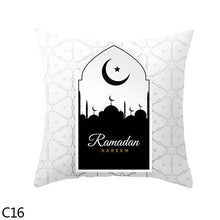 将图片加载到图库查看器，Black Gold Decor Pillow Case Ramadan Cushion Cover Pattern Decorative Cushion Pillowcase Stylish Pillow Home Decor Pillowcover
