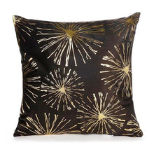 Load image into Gallery viewer, Black Gold Pillow Geometric Cushion Hot Pillows For Chairs Seat Pillowcase Black Striped Pillow Case  Luxury Soft Cushion Covers Decor Home Livingroom Decoration 45x45CM
