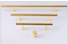 将图片加载到图库查看器，Black Golden Cupboard Handle Brushed Stainless Steel Kitchen Cabinet Door Knob Furniture Handle Drawer Pull Hardware Stainless Steel Kitchen Drawer Pulls Cabinet Handles
