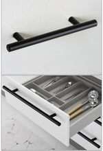 将图片加载到图库查看器，Black Golden Cupboard Handle Brushed Stainless Steel Kitchen Cabinet Door Knob Furniture Handle Drawer Pull Hardware Stainless Steel Kitchen Drawer Pulls Cabinet Handles
