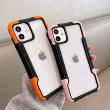 Load image into Gallery viewer, Black Green Luxury Shockproof Protective Phone Case For iPhone 13 12 Pro 11 Pro Max Bumper Transparent Hard iphone Cover Lightweight Slim Shockproof Protective Cover For iPhone
