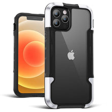 Load image into Gallery viewer, Black Green Luxury Shockproof Protective Phone Case For iPhone 13 12 Pro 11 Pro Max Bumper Transparent Hard iphone Cover Lightweight Slim Shockproof Protective Cover For iPhone
