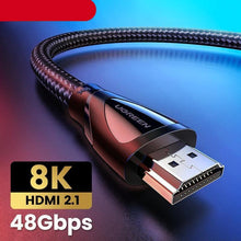 Load image into Gallery viewer, Black HDMI Cable 2.1 8K60Hz 4K120Hz HDMI Splitter HDR10 48Gbps Ultra High Speed 4K 120Hz Braided HDMI Cable Dynamic HDR Vision HDR 10 Compatible With UHD TV Gaming Console
