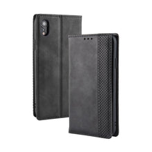 Load image into Gallery viewer, Black Leather Case for iPhone 11 12 13 14 Pro XS Max XR X 8 7 6S 6 Plus Magnet Flip Case Cover For iPhone Business Wallet Leather Case with Magnetic Flip Card Holder Kickstand Full Body Protective Anti-Drop Phone Case
