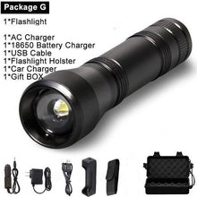 Load image into Gallery viewer, Black Light Flashlight UV Flashlight Super Bright LED Tactical Flashlights 1200 Lumen Rechargeable LED Zoomable UV Torch Waterproof Flashlight Lamp For Pet Urine Stains Detection/Camping
