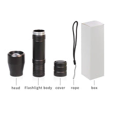 Load image into Gallery viewer, Black Light Flashlight UV Flashlight Super Bright LED Tactical Flashlights 1200 Lumen Rechargeable LED Zoomable UV Torch Waterproof Flashlight Lamp For Pet Urine Stains Detection/Camping
