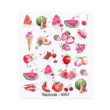 Load image into Gallery viewer, Black Lines Flower Leaves Water Decals Stickers Floral Face Marble Pattern Slider For Nails Summer Nail Art Decoration Summer Stickers on Nails Simple Summer Slider for Manicure Nail Art Watermark Manicure Decor
