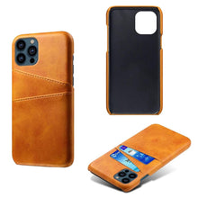 Load image into Gallery viewer, Black Luxury Men Card Holder Case for iPhone Business Classic Leather Wallet Case for iphone 12 13 14 Pro Max Phone Cover PU Leather Wallet Case with Card Pockets Back Cover
