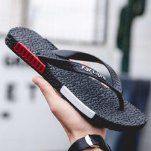 Load image into Gallery viewer, Black Man House Slippers Elegant Flip Flop Pool Slippers Summer Sandals  Men's Shoes Breathable Air Mesh Comfortable Leather Flip Flops Non-Slip Sport Cushion Beach Outdoor Walking Slippers
