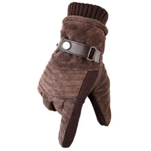 将图片加载到图库查看器，Black Men Leather Touchscreen Gloves Winter Retro Driving Comfortable Warm Gloves Elegant Design Men Fashion Outdoor Gloves Cold Weather Gloves For Cycling &amp; Driving
