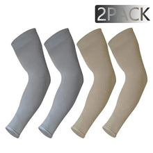 Load image into Gallery viewer, Black Men Unisex Cooling Arm Sleeves Cover Cycling Running Sun Protection Outdoor Activities Hide Tattoos Sleeve Cooling Sports Sleeve For Basketball Golf Football
